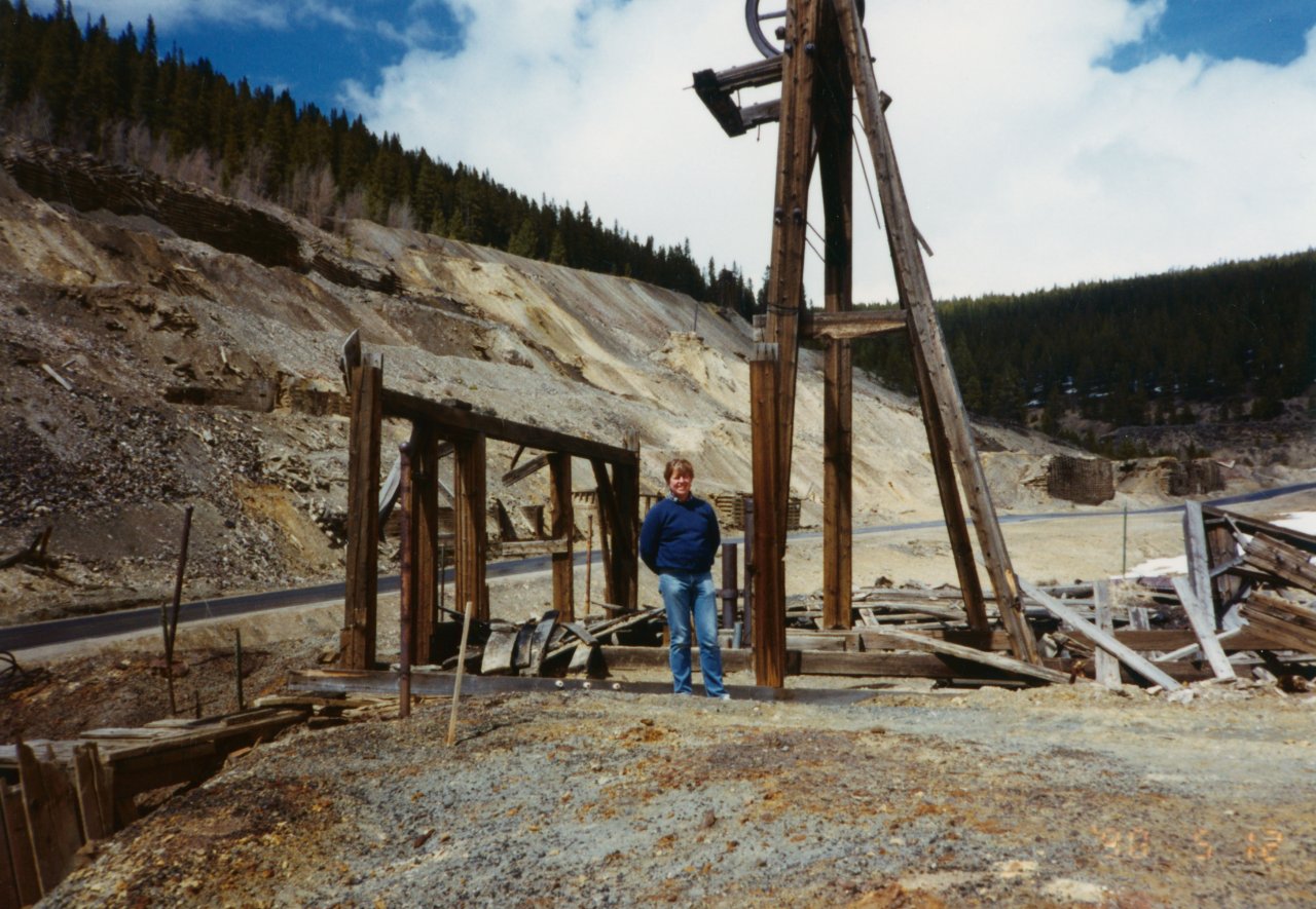 Adrian enjoying old mining ruins 1990